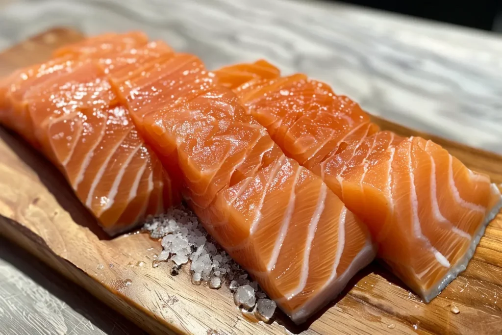 Why do you soak salmon in salt water?