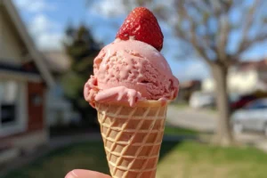 How do you keep strawberry ice cream from getting icy?